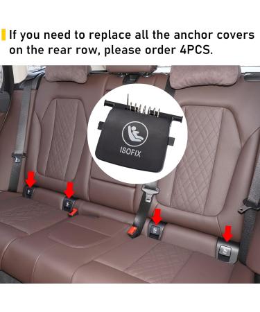 Jaronx BMW Child Seat Anchor Cover X3 G01/X4 G02 - Black | ISOFIX Rear Row Seat Anchor Covers for X3/X4 - 52207474100 - Buy Online on GoSupps.com