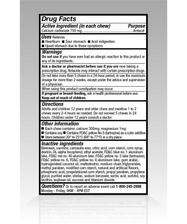 Amazon Basic Care Extra Strength Antacid SuperChews Assorted Fruit 90ct | Fast-Acting Relief | Digestive Health Support - Buy Online on GoSupps.com