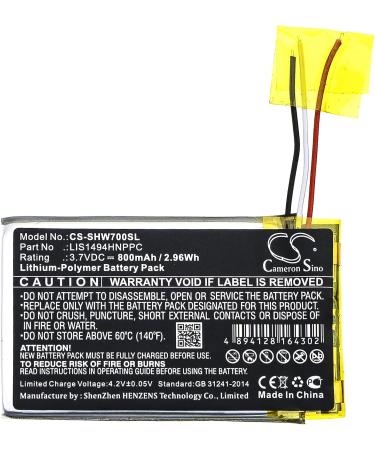 Buy 3.7V 800mAh LIS1494HNPPC Battery Replacement for MDR-HW700DS | International Shipping Available - Buy Online on GoSupps.com