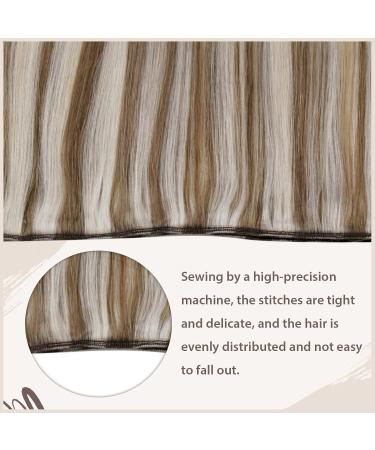 Buy Laavoo Real Hair Extensions - Brown Blonde Sew-In Weft Remy 80g 30cm Highlights #P8/60 - Buy Online on GoSupps.com