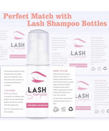 Autocollants de shampooing pour cils pour bouteille autocollants d'extension de cils pour pompe mousse bouteille cils salle de bain tiquette de lavage autocollants personnalis s (C) - Buy Online on GoSupps.com