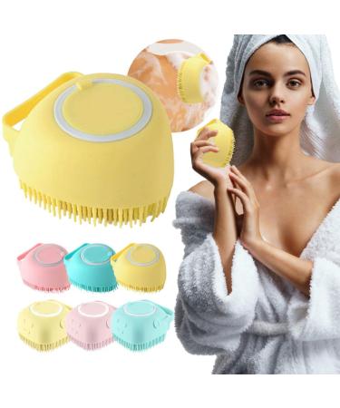 ZITIANY Silicone Bath Brush  Bath Massage Soft Brush for Baby Adult with Shampoo Soap Gel Liquid Filling Dispenser  Shower Brush  Suitable for All Kinds of Skin A 1PC