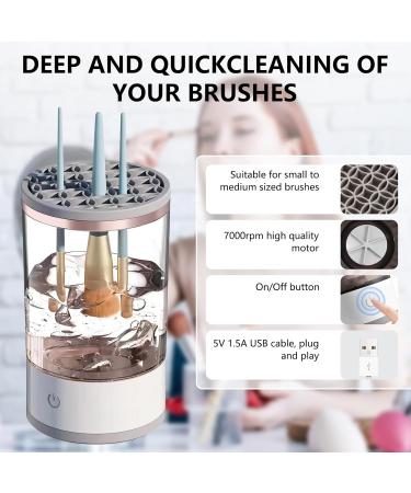 Buy Automatic Makeup Brush Cleaner - Rechargeable Quick Dry Transparent Washer for Effortless Cleaning - Buy Online on GoSupps.com