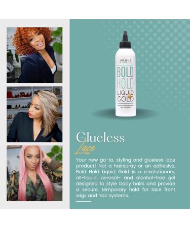 Buy The Hair Diagram - Bold Hold Liquid Gold - Glueless Lace Gel for Wigs & Hair Systems - Non-Toxic Alcohol Free Water-Based Styling Agent - 8oz | International Shipping - Buy Online on GoSupps.com