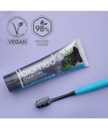 Biomed Triple Charcoal Toothpaste - 98% Natural Tooth Whitening & Gum Care Vegan & SLES-Free 100g - Shop Internationally Now! - Buy Online on GoSupps.com