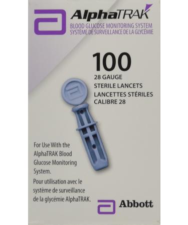 AlphaTRAK Lancets, 28 Gauge, Sterile, Box of 100