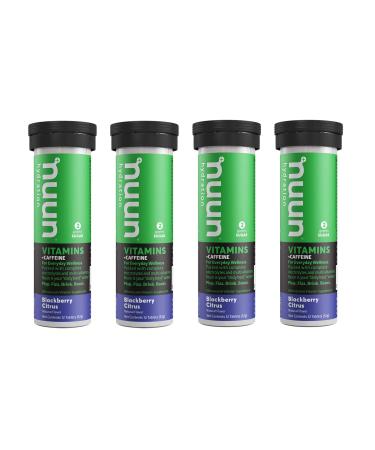 Nuun Vitamins + Energy: Blackberry Citrus Daily Supplement (4 Tubes of 12 Tabs)4 12 Count (Pack of 4)