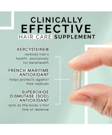 KeraHealth Women's Hair Growth Supplement with Zinc, Keratin, Biotin - 60 Capsules, Gluten-Free - Buy Online on GoSupps.com