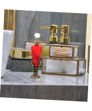 Healeved Retro Painted Perfume Bottle Empty Atomizer Bottle Refillable Perfume Atomizer Vintage Perfume Oil Dropper Bottle Perfume Mist Sprayer Middle Eastern Bottle Red Glass Zinc Alloy 14.00X4.00X4.00CM Red - Buy Online on GoSupps.com