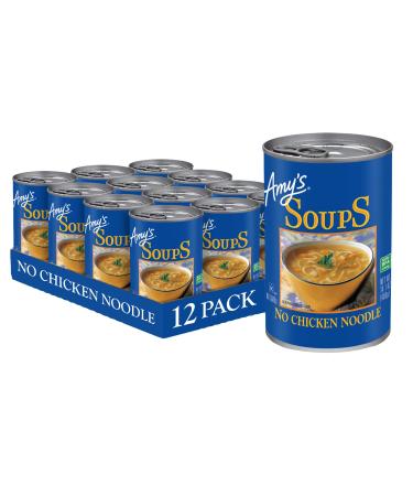 Amy's Soup, Vegan, No Chicken Noodle Soup, Made with Organic Vegetables, 14.1 Ounce (Pack of 12)
