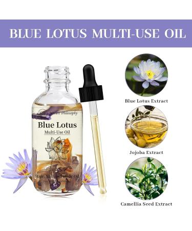 NP Blue Lotus Multi-Use Oil - Organic Essential Oil for Face, Body, and Hair - 2 Fl Oz - Buy Online on GoSupps.com