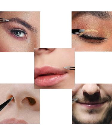 Precision Slant Tweezers for Eyebrows & Facial Hair Removal - Green - Buy Online on GoSupps.com