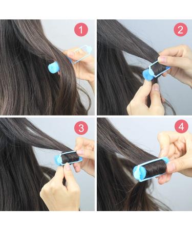 36 Pieces Foam Sponge Curly Curlers Soft Hair Roll DIY Styling Tool for Women & Children (Pink Yellow Blue) 2cm - Buy Online on GoSupps.com