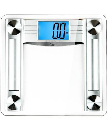 Ozeri ProMax 560 lbs / 255 kg Bath Scale, with 0.1 lbs / 0.05 kg Sensor Technology, and Body Tape Measure & Fat Caliper, Silver
