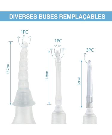 TopQuaFocus Enema Bulb Kits for Men & Women - 5 Nozzles 27.56 Silicone Tube BPA Free - Intimate Shower & Anal Douche - Buy Online on GoSupps.com
