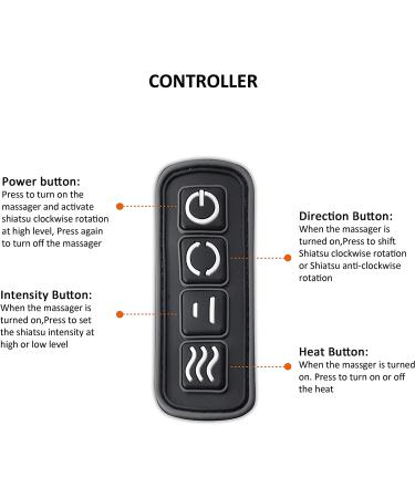 Snailax Shiatsu Neck and Shoulder Massager with Heat - Deep Kneading Electric Massage Pillow for Neck, Back, Shoulder, Foot - Grey - Buy Online on GoSupps.com