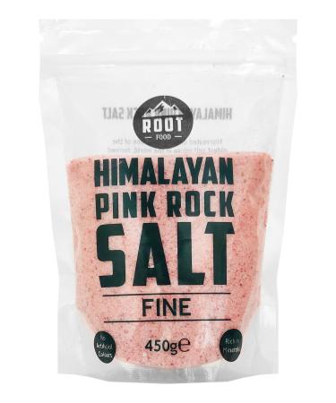 Premium Root Foods Himalayan Pink Salt (Fine) 450g | 950g | 200g - Organic - Resealable Pack 450.0 grams