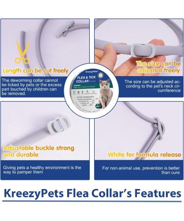 Kreezypet Flea and Tick Collar for Cats | 24-Month Protection | Essential Oils | 19 Inches | 3-Pack | International Shipping - Buy Online on GoSupps.com