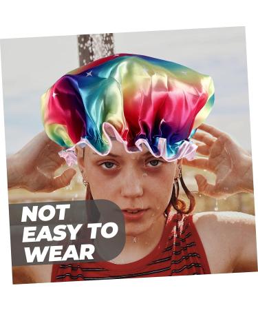 3-Piece FRCOLOR Double-Layer Satin Shower Cap Set for Women - Water-Proof, Breathable & Stylish Hair Protection - Buy Online on GoSupps.com