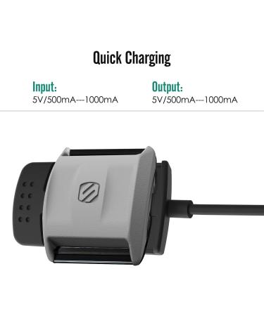 MoKo Scosche Rhythm+ Heart Rate Monitor Charger Dock  Replacement USB Charge Cradle Dock Charger with 1M Charging Cable for Scosche Rhythm+ Heart Rate Monitor Armband  Black - Buy Online on GoSupps.com