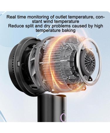 Negative Ionic Hair Dryer 8 Dry Hair Modes Negative Ionic Hair Dryer Adjustable Temperature with Magnetic Suction Nozzle Fast Drying Ion Blower (US Plug 100-240V 110V) - Buy Online on GoSupps.com