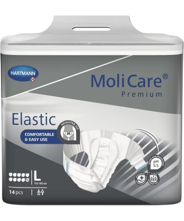 Molicare Premium Elastic Slip for Heavy Incontinence | Men & Women | Size L (10 Drops) | 14 Pieces - International Shipping Available - Buy Online on GoSupps.com