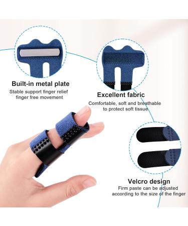 yingd 4 Pcs Finger Splints Finger Straightening Brace Finger Extension Splint Finger Stabilizer with Adjustable Fixing Belt for Arthritis Finger Trigger Broken and Strained Fingers - Buy Online on GoSupps.com