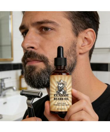Men's Beard Oil - 30ml Nourishing Fast-Absorbing Non-Sticky and Moisturizing Formula Beard Oil for Men for Care and Styling - For Dad Grandad Husband Beard Lovers and Family - Buy Online on GoSupps.com