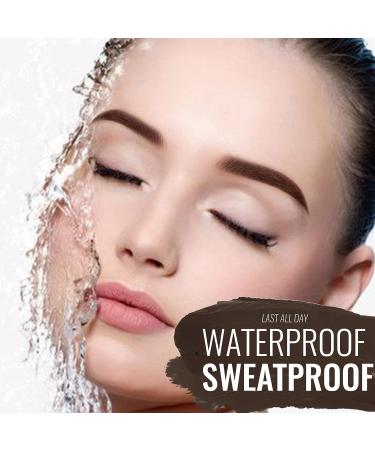 Eyebrow Stamp Kit with 10 Stencils - Waterproof Brow Pomade for Perfect Brows | Long Lasting, Pigmented & Easy to Use - Black Brown - Buy Online on GoSupps.com