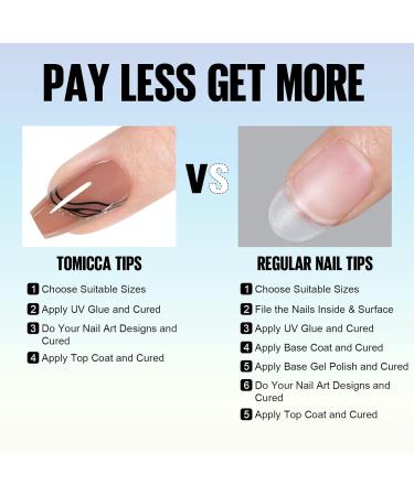 TOMICCA Short Coffin Nail Tips 180PCS Matte Dark Nude Gel Nails - 15 Sizes, No Filed Pre-colored Press On Nails for Nail Art Extensions - Buy Online on GoSupps.com