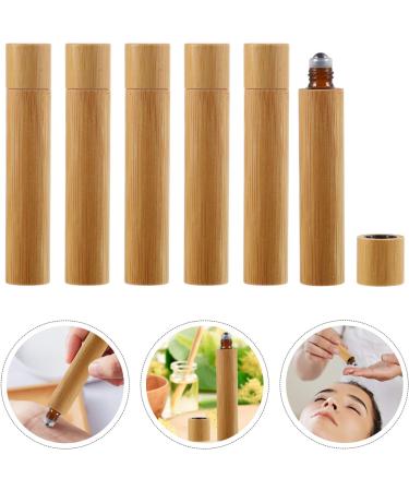 Beaupretty 6pcs Bamboo Essential Oil Refillable Roller Bottles | Travel-Safe Empty Perfume Bottles - Eco-Friendly Design - Buy Online on GoSupps.com