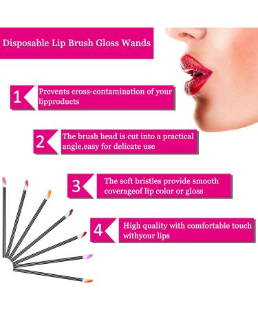 100 PCS Disposable Lip Brushes Wands Lipstick Applicators Lipstick Concealer Brushes for Lips Eyes and Makeup Application - Buy Online on GoSupps.com