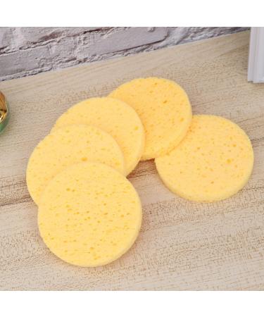 Minkissy 10pcs Compressed Natural Cellulose Makeup Removal Sponge - Fast Cleansing Facial Wash (Yellow) - Eco-Friendly Beauty Tool - Buy Online on GoSupps.com