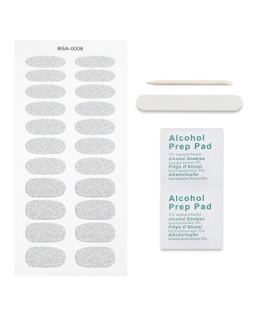 JMEOWIO Silver Nail Foil Glitter - Self-Adhesive Gel Nail Stickers for Stunning Nail Designs | International Shipping - Buy Online on GoSupps.com