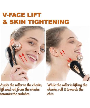3D Metal Plating Face Massager Roller - Anti-Aging Facial Roller for Wrinkles Lifting & Puffiness Reduction - Skin Tightening Massager Tool - Buy Online on GoSupps.com