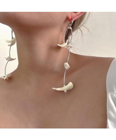 Feyley Long Tassel Earrings - Shell & Pearl-Drop Jewelry for Women & Girls | Bohemian Beach Gift - Buy Online on GoSupps.com
