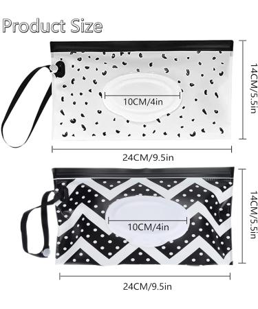 2 pcs Baby Wipes Dispenser Wet Wipes Bag for Babies Wet Wipe Box Reusable Wet Wipe Bag Wet Wipes Container for On the Go Home Office (Two colors) A-Geometric-2 - Buy Online on GoSupps.com