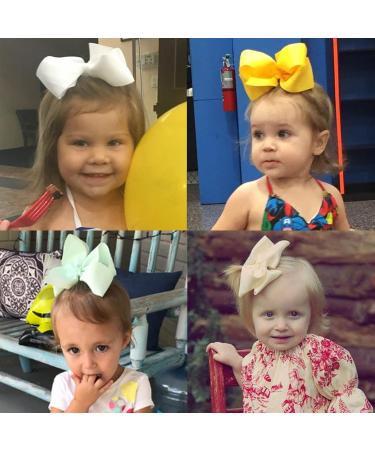 20PCS 6 Inches Large Hair Bows Alligator Clips Grosgrain Ribbon Hair Barrettes for Kids Toddlers Teens - Buy Online on GoSupps.com