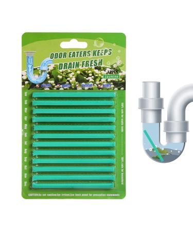 Drain Cleaner Sticks Set of 12 Sink Deodorizer Keeps Drains and Pipes Clear Enzyme Drain Cleaner to Provent Blockage Clogs For Sink Basin Bathtub