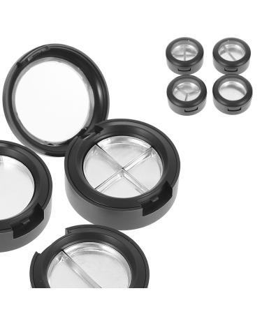 Didiseaon 4 pi ces Bo te de Fard Paupi res Vide Ronde avec Plateau pour L vres Bo te de Rangement Cosm tique Portable et R sistante pour Maquillage de Voyage