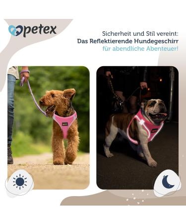 Petex Dog Harness for Small & Medium Dogs - TUV Tested Made in Europe Reflective & Breathable with Air Mesh Technology - Ideal for Puppies - Pink - Buy Online on GoSupps.com