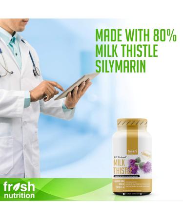 Fresh Nutrition Milk Thistle Capsules (10 000mg) 120 Count (Pack of 1) - Buy Online on GoSupps.com