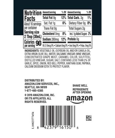 Happy Belly Balsamic Vinaigrette Dressing 16 Fl Oz - Amazon Brand - Buy Online on GoSupps.com
