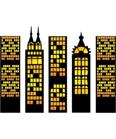 20x Pre-cut Standing Sky Scrapers Superhero Building Small Edible Thick Wafer Standing Cupcake Toppers Birthday Party Cake Decorations - Buy Online on GoSupps.com