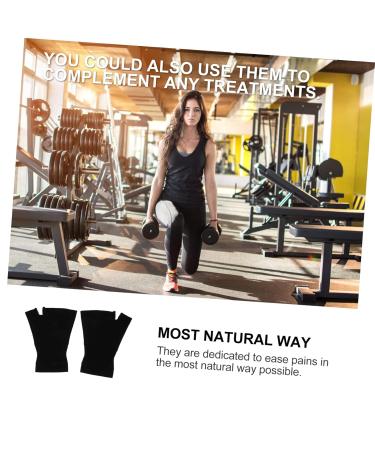 FRCOLOR Exercise Gloves for Men & Women | Black Carpal Tunnel Hand Sleeves & Rest Mittens Ideal for Fitness & Recovery - Buy Online on GoSupps.com