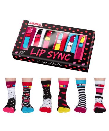 Lip Sync Lipstick Oddsocks Socks in 37-42 in a set of 6 - Socks - Buy Online on GoSupps.com