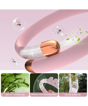 Mosquito Repellent Bracelets for Kids - Reusable Waterproof DEET-Free Wristbands for Toddlers | Natural Bug Insect Repellent Bands (Pink - Buy Online on GoSupps.com