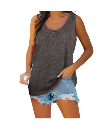 Short Sleeve T Shirts Clothing Woman T-Shirt Casual Black Clothing Top Women's Floral Pattern for Women Crop Tops Shirt Shirts Top Women's Summer Tank Top 6-grey M