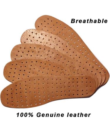 Men's 2.5mm Thick Leather Insole | Absorbent & Breathable | for Oxford, Brogue & Derby Shoes | US9/10.5inch/27cm - Buy Online on GoSupps.com