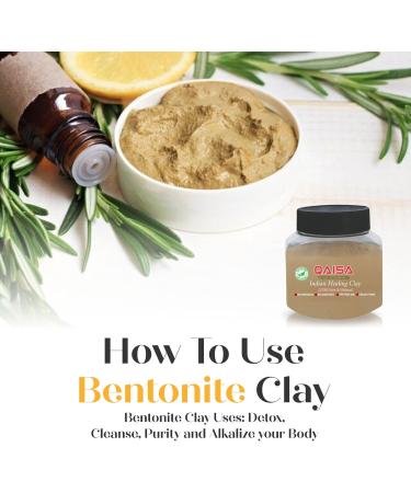 Indian Healing Clay- Deep Pore Cleansing Facial & Body Mask -100% Natural Calcium Bentonite Clay (700 Grams) - Buy Online on GoSupps.com